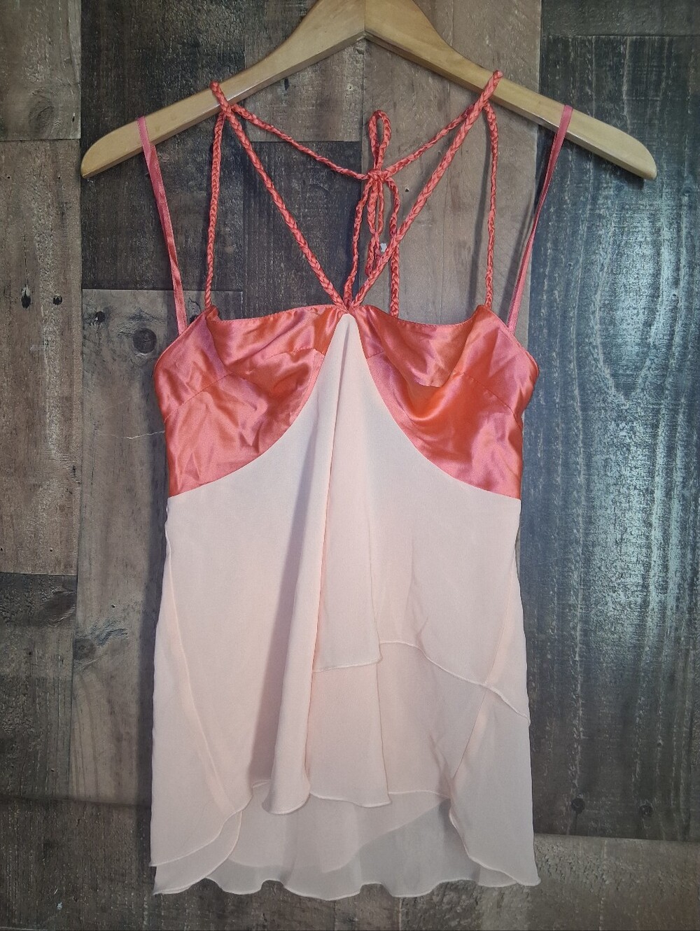 Vintage Y2k Fredericks of Hollywood Mermaid Halter Top Size Large Pink Coquette